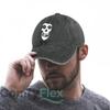 Distressed Skull Graphic Washed Baseball Cap