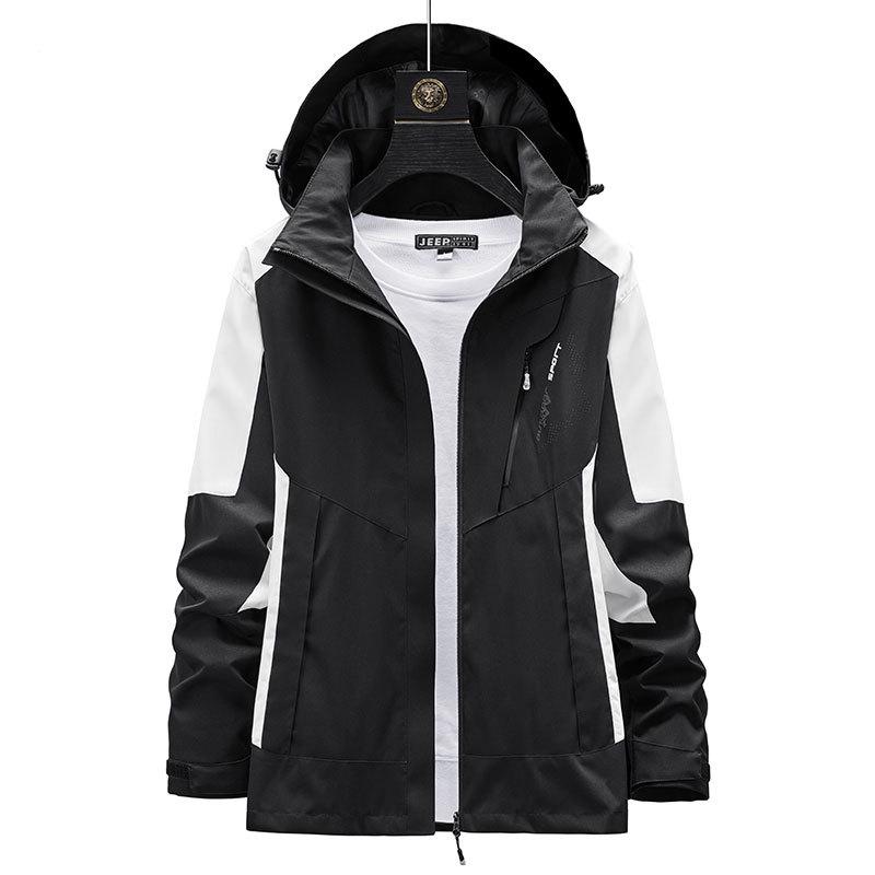 Women's and Men's Plus Size Waterproof Windproof Jacket for Spring and Autumn - Single Layer Coat for Outdoor and Mountaineering