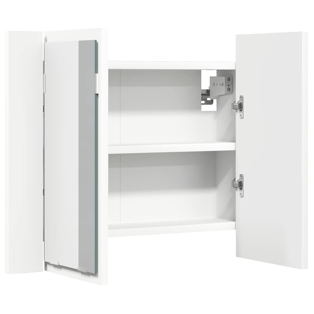 LED Bathroom Mirror Cabinet White 60 X 12 X 45 Cm Acrylic