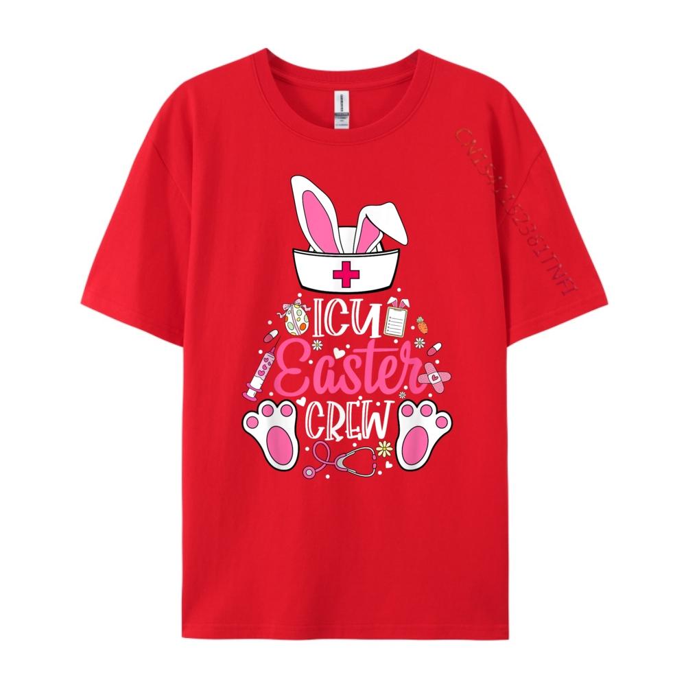 Cute Er Nurse Crew Icu Nurse Bunny Easter Day Mens Shirts Graphic Tee Mens Clothing Men Cotton Gifts For Men Normal S