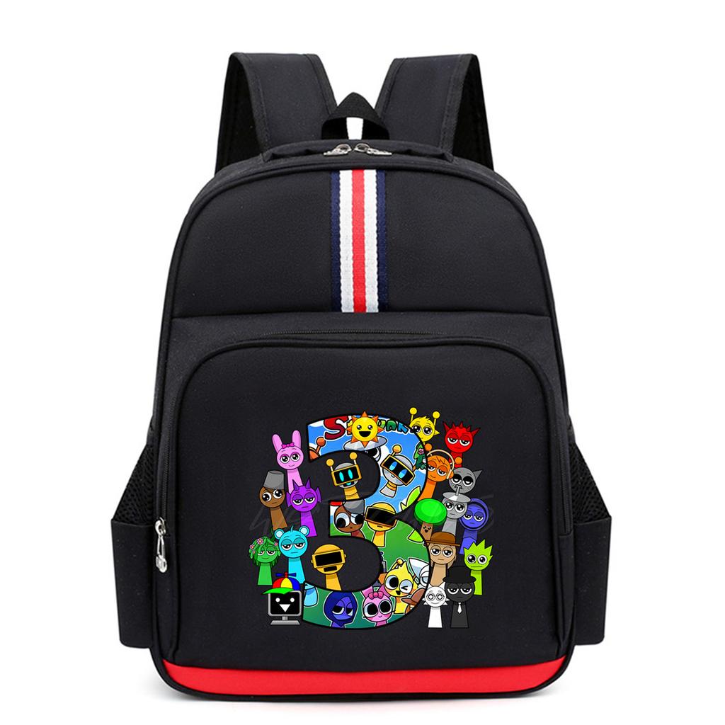 New School Style Primary School Students Large-capacity Schoolbag, Letter Printing Cartoon Trend Children's Versatile Backpack