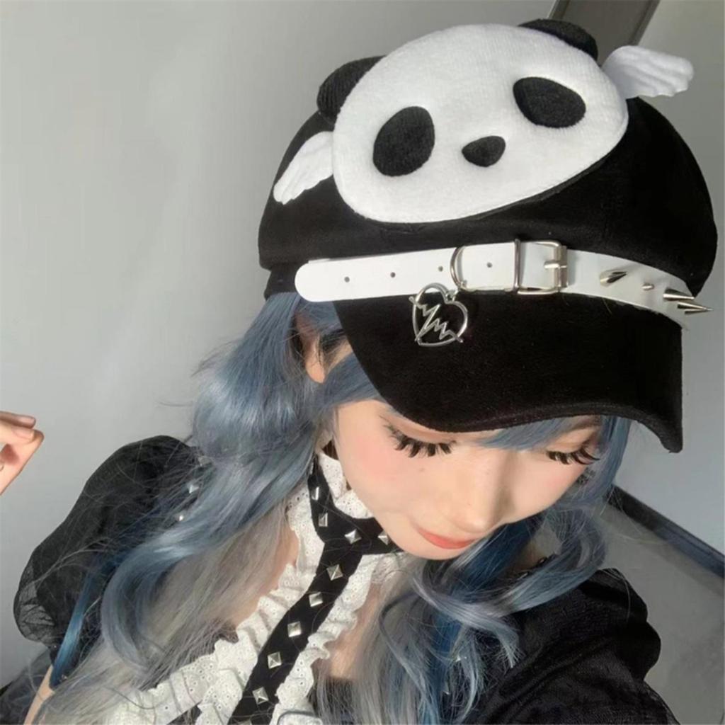 Womens Anime Fashion Newsboy Hats Wool Visor Beret Cabbie Caps Ladies Beret Hat Spring Autumn Short Brim Hat
