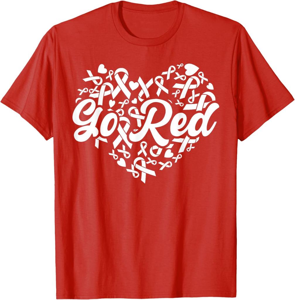 Heart Disease Awareness Month - Go Red Design Unisex T-Shirt