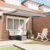 Retractable Awning Frame Anthracite and White 300 X 250 Cm