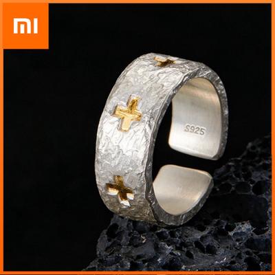 BFCLUB 925 Sterling Silver Rings For Women Men Fine Jewelry Finger Adjustable Open Stars Ring For Party Birthday Gift