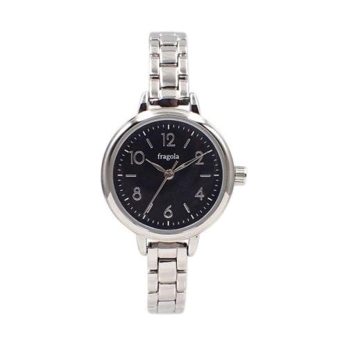 Follow Fragola Standard Form Metal Watch N02421S-2 SV/BK Women's Silver