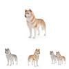 Pvc Husky Figurine Collectible For Home Office Decor And Animal Fans
