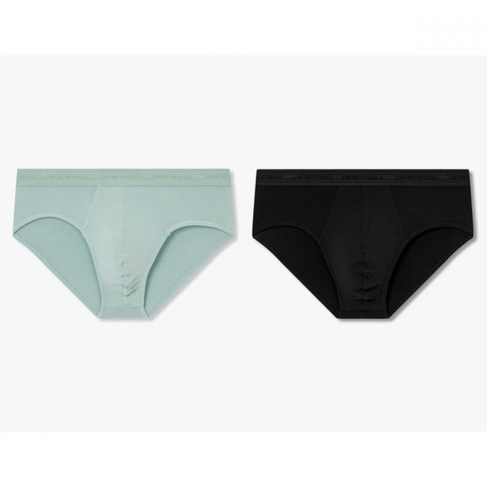 Emporio Armani Мужской комплект из 2 предметов: однотонные эластичные боксеры из вискозы 0815311026 0815311030 M(100)