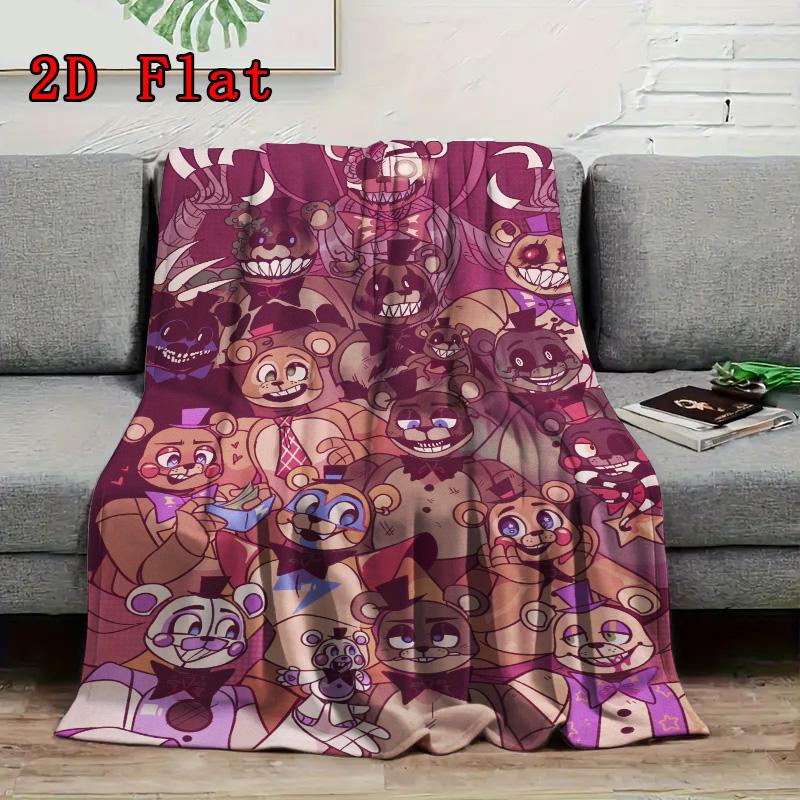 Five Nights at Freddy's 2D Flat Pattern Flannel Blanket High quality All Seasons Warmth and Comfort Perfect for Christmas Gifts.NMT0928599
