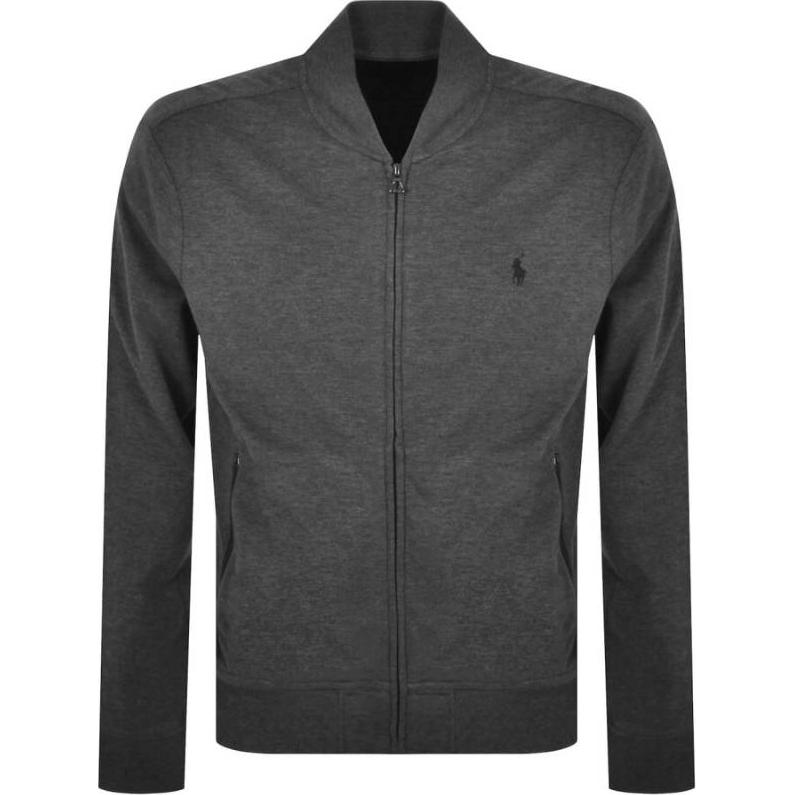 

Мужская бейсбольная куртка с вышитым логотипом Polo Ralph Lauren, на молнии, с длинным рукавом, угольно-серая 710842844-008 M