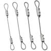 Adjustable 304 Stainless Steel Wire Rope Locking Connector for Lighting Fixtures (1.5~4mm Double Hole, Vertical)
