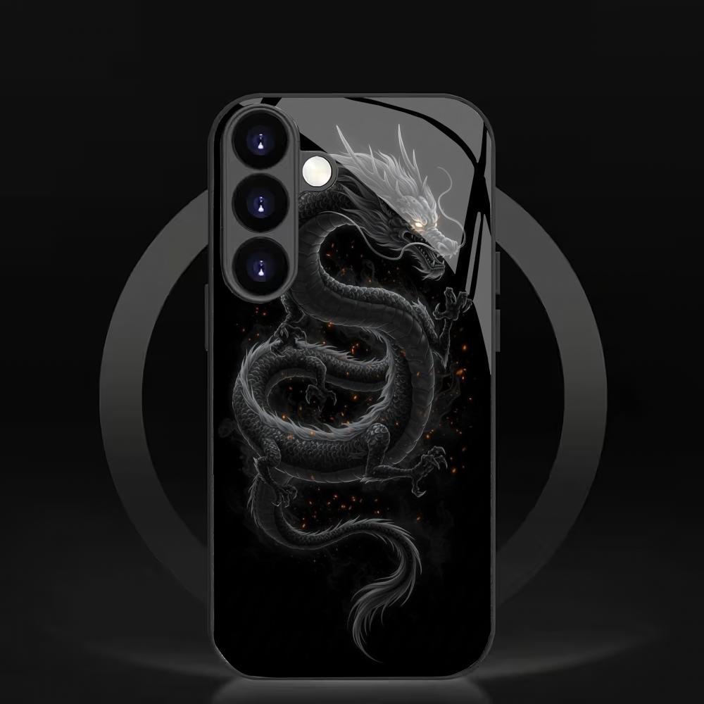 Hartowane szklane etui na telefon z motywem smoka, odpowiednie do Samsung Galaxy S26 S25 S24 S23 S22 S20 FE/Ultra/Plus5G, odporne na upadki, tylna osłona