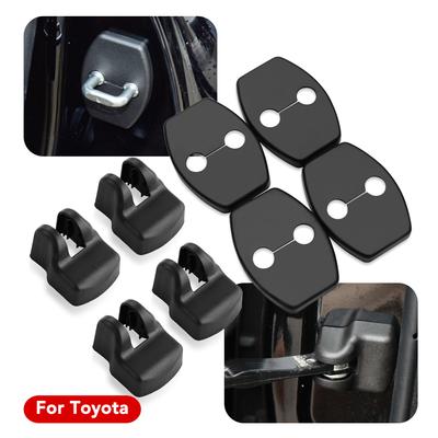 8 pezzi porta auto serratura fibbia porta porta serratura copertura protettiva adesivo auto per Toyota Land Cruiser Prado 120 2003-2009