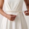 Rhinestone Trim Prom Dress Belt Satin Wedding Sash New Bridal Belt Wedding Ceremony