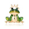 Fashion Enamel Frog Prince Brooch Simple Animal Pin Women'S Clothing Accessories Corsage