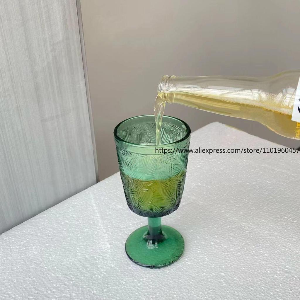 2-teilige neue blattförmige Kelche Grüne stilvolle Gläser für Bier Champagner Hausbar Party Geschirr