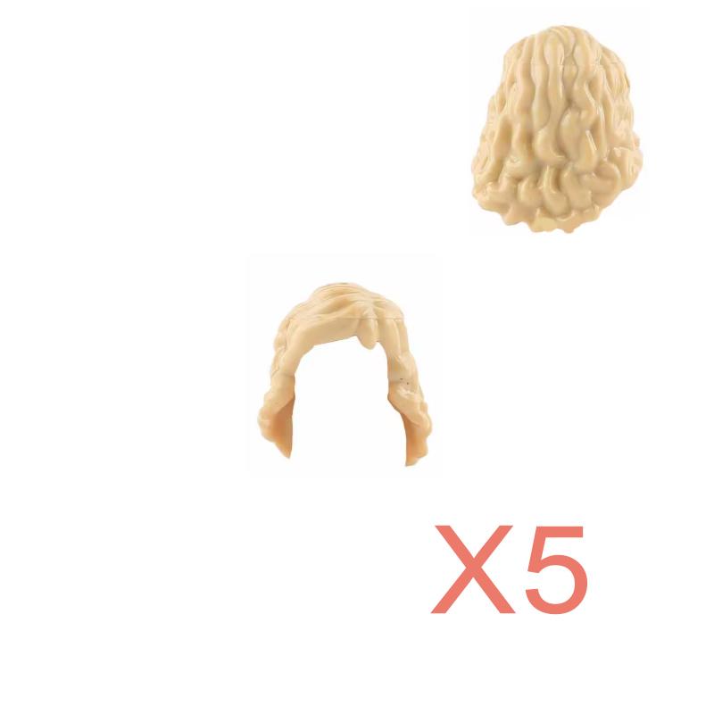 

MOC Городские строительные блоки Фигурка Аксессуары для одежды Длинные волосы Короткий стиль Мини-кирпичик Совместимые игрушки Подарок Сделай сам Часть тела K068