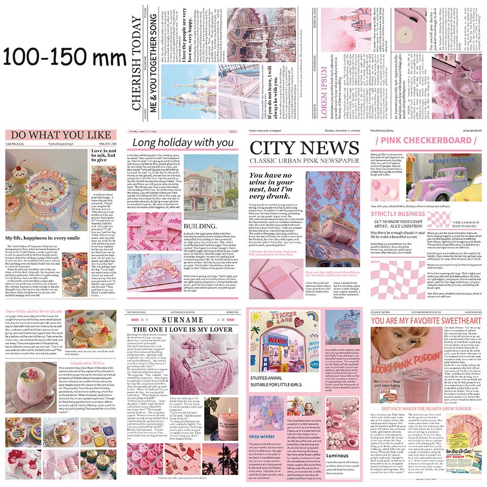 

10×15CM 10PCS Pink Memory Poster Sticker Harajuku Wall Coffee Laptop Decoration Luggage Art Skateboard Room For Wall Decal