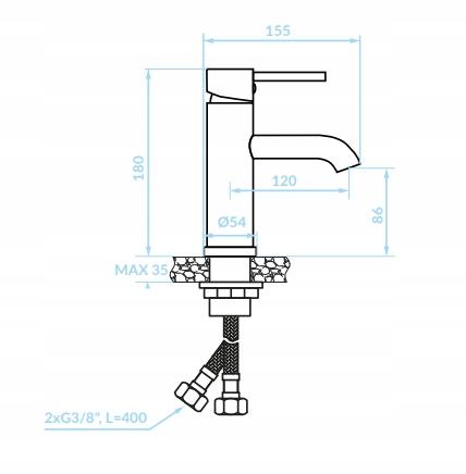 Standing Bathroom Basin Mixer Tap, NOIA