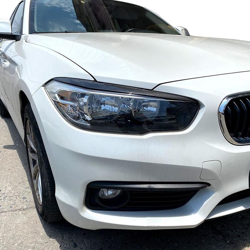 2PCS Headlight Eyebrows Eyelids For BMW F20 F21 1 Series 116D 118I 120I 120D M140I 2015-2018 Front  Headlamp Eye Lid  Cover