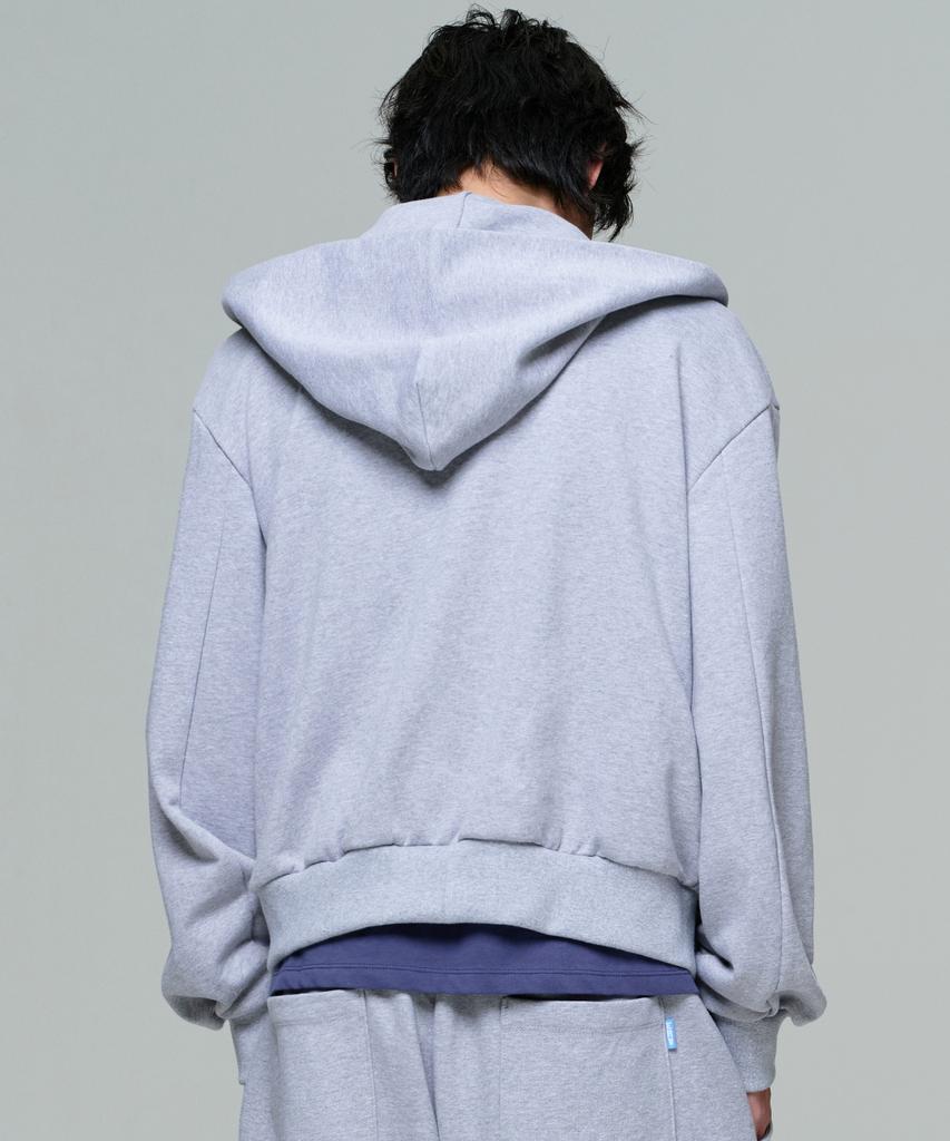 Era Unisex Era Oversized Hooded Zip-Up - Melange Gray