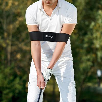 Černá pomůcka pro trénink golfového švihu Korekční náramek Pás pro venkovní cvičení