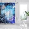 Colorful Galaxy Space Print Shower Curtain Psychedelic Sea Of Clouds Bath Curtain Decoration Waterproof Fabric Bathtub Screen