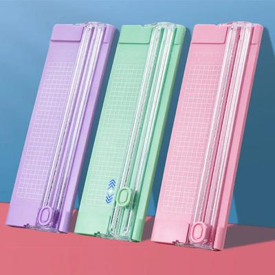 A4 Bidirectional Cutting Paper Cutter with Pull-out Ruler Plastic Base Paper Trimmer Lightweight Scrapbook Cutting Machine