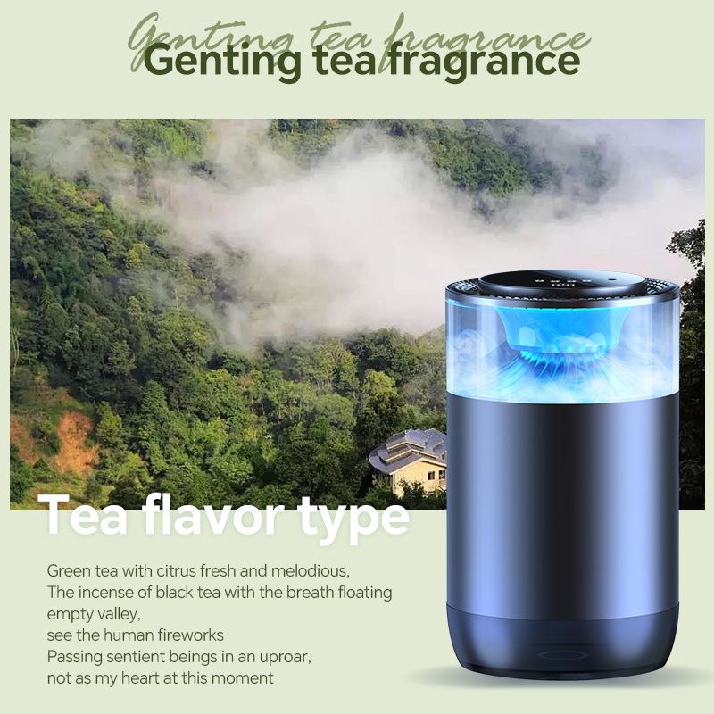 Smart Car Aroma Diffuser Cloud Mist With Sound RGB Light Auto Air Freshener Rechargeable Removing Odors Car Accessories