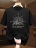 Fall New Product Discount Mens And Womens Shortsleeved Tshirts Fashionable Compass Pattern Outdoor Casual Wear