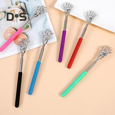 Extendable Metal Back Scratcher with Rubber Handles Portable Telescoping Back Massager Tool for Itchy Skin Relief Stocking Stuffer for Men Women Kids