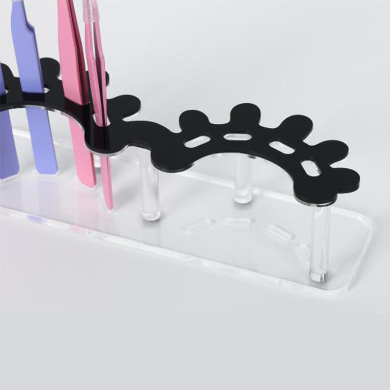 Acrylic Eyelash Tweezers Storage Rack Tweezer Organizer Holder Stand Eyelash Extension Tools Makeup Beauty Shelf 8 Holes