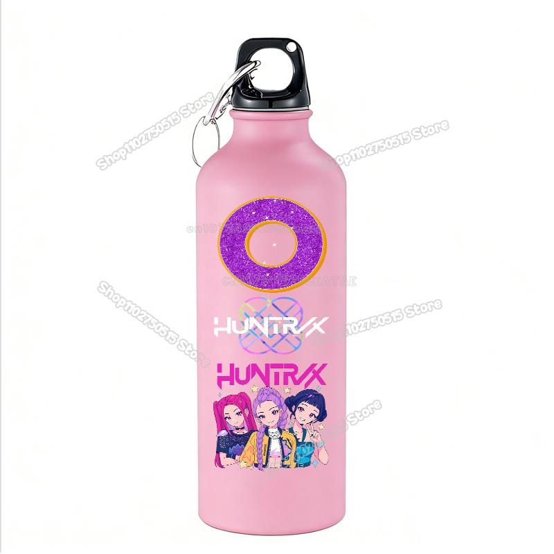 High Quality 500ml KPop Demon Hunters Kids Sport Water Bottle Letter A-Z Rumi Mira Zoey Outdoor Bottle Large Capacity Girl School Drink Cups