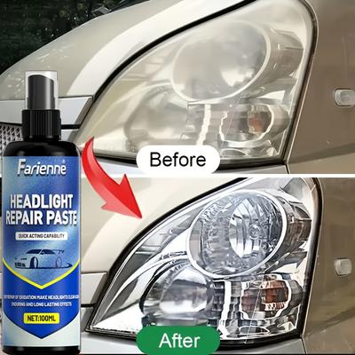 Professional Car Headlight Restoration Spray, an Easy-to-Use Headlight Maintenance Kit That Repairs Oxidized, Yellowed, And Clou