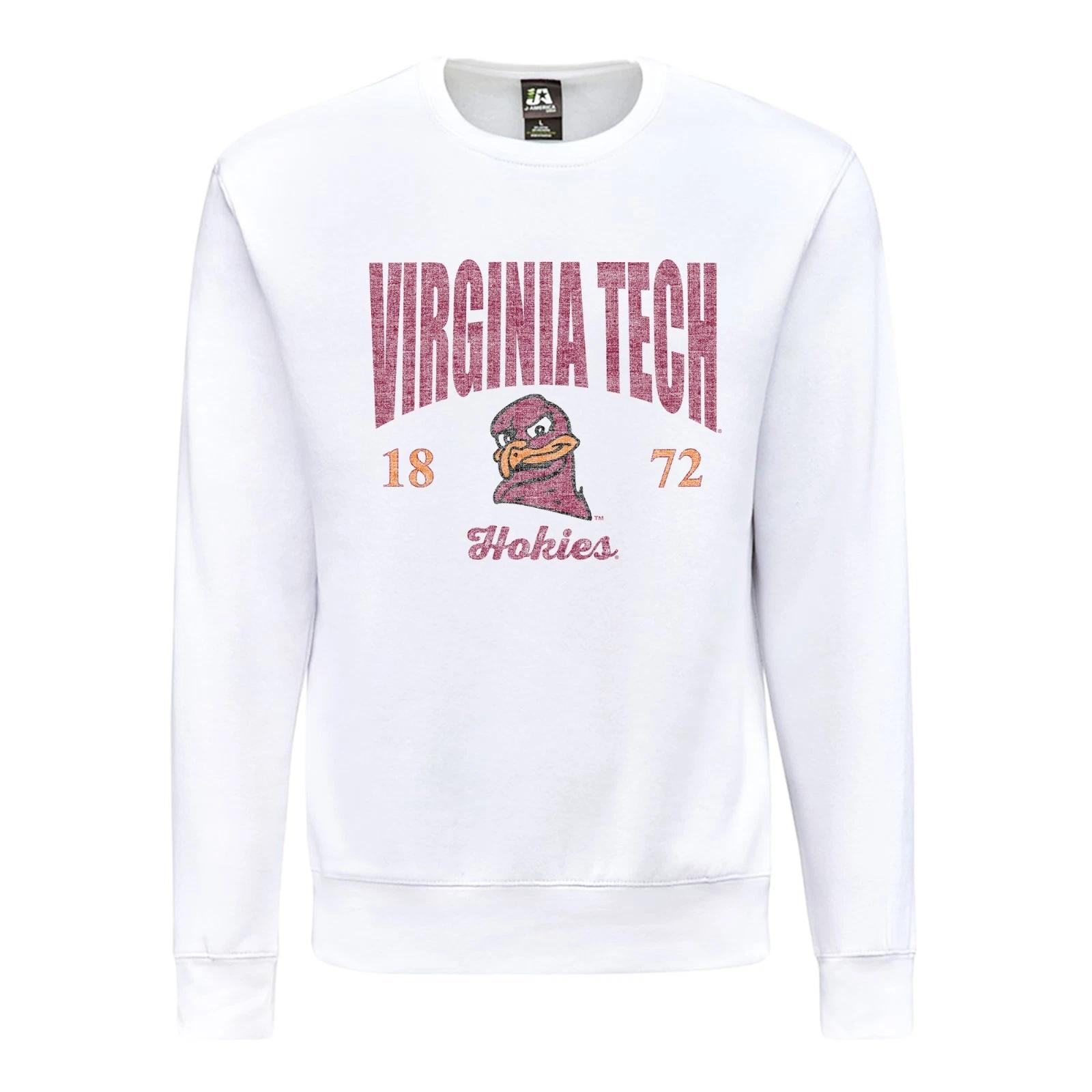 Virginia Tech Giving Noise JA BTB Fleece Crewneck - White 4XL