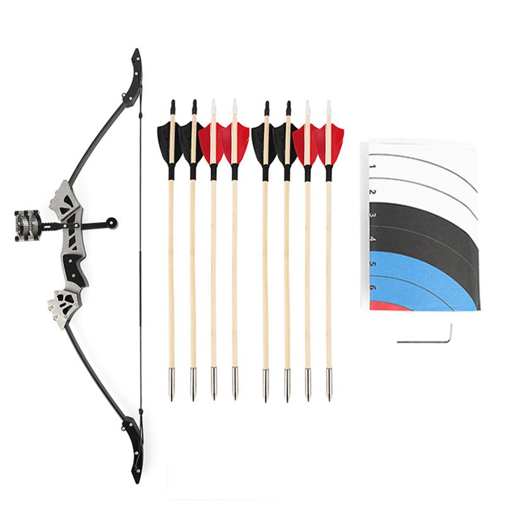 Mini Recurve Bow Arrows Set With Target Paper Instruction For Parent-child Interactive Toy Decompression Crafts Competition