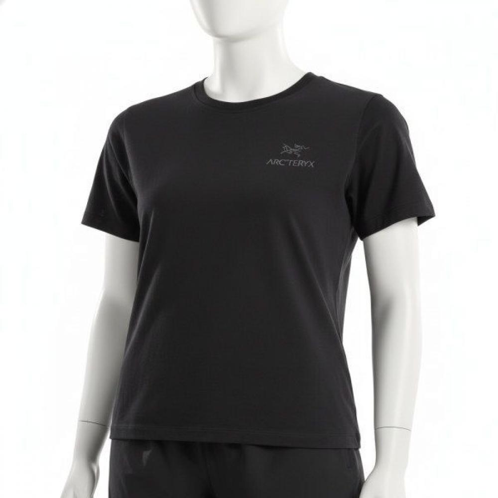 Arc Teryx 25 Kragg Sl Cotton Emblem CreW Shirt Ss W atpsW09502blk Black/XS (around 85)