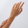 Simple Diamond-Encrusted Thin Chain Stacked Finger Bracelet, Cold Wind Metal Snake Bone Chain, Back Chain.