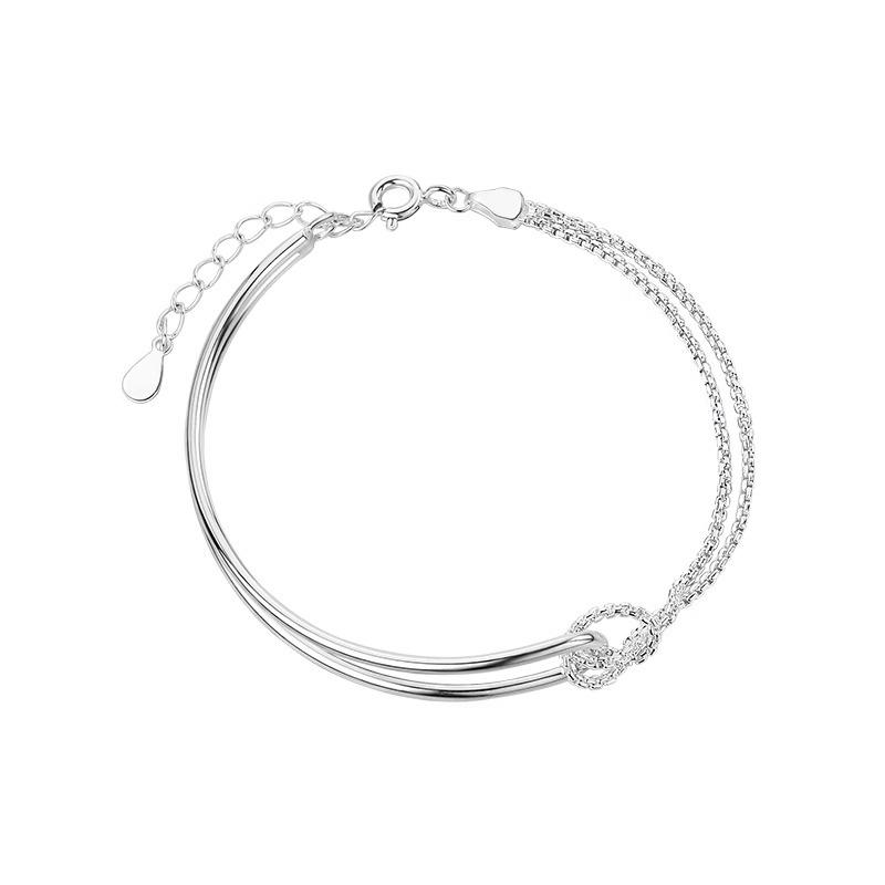Elegant Knot Bracelet Geometric Bangle Hand Jewelry Gift for Women Fashion Accessories