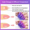 LILYCUTE 7ml Thermal Gel Nail Polish 3 Layers Temperature Shiny Color Changing Semi Permanent Soak Off UV Gel Polish Varnish Base Top Gel Nail Art DIY