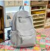 Schoolbag New Japanese Ins Fresh and Sweet Candy Color Backpack for Junior and High School Girls Solid Color Simple Large-capacity Backpack