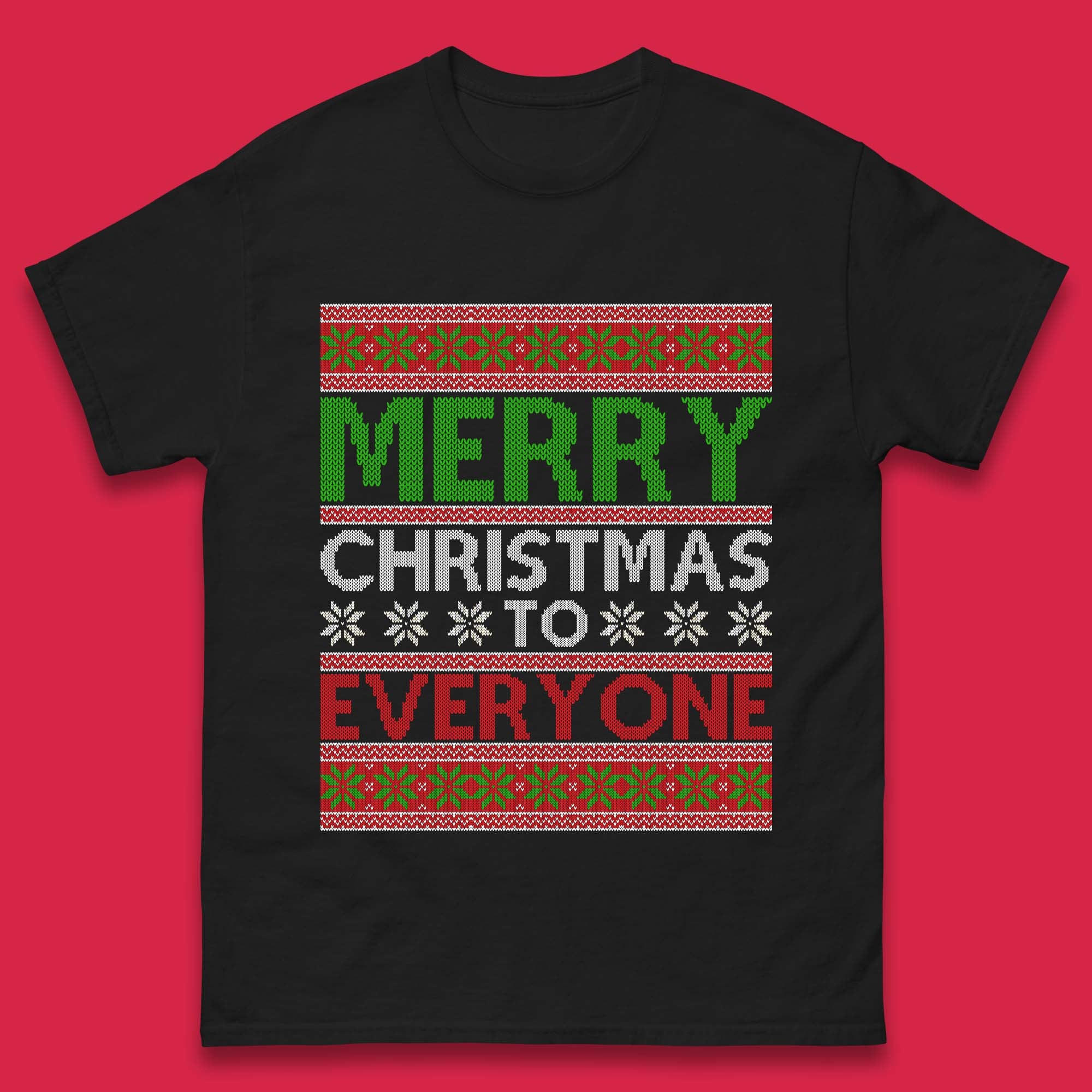 Merry Christmas To Everyone Mens T Shirt Womens Tops Tees Christmas Top S