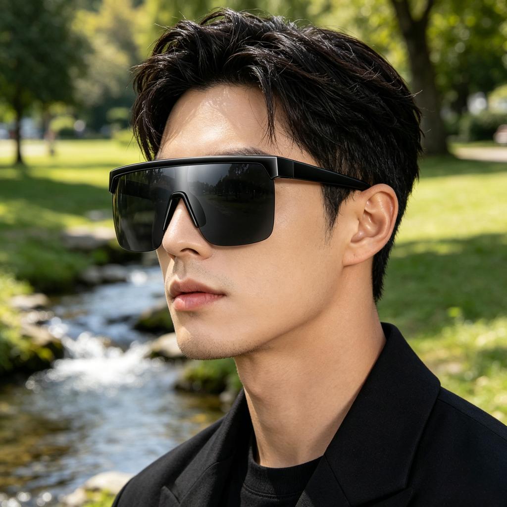New Style Sunglasses Female Male Square Windproof Shades Outdoor Sports Riding Bike Hiking Goggles Driving Cycling Eyewear UV400