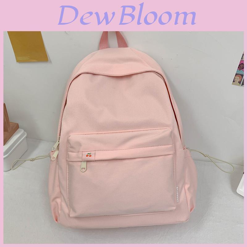 Basic Nylon School Backpack With Laptop Pocket For Students Daily Use