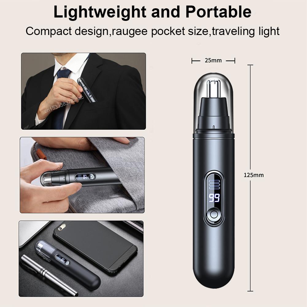 Electric Nose Hair Trimmer for Men Nose Hair Remover Portable Nose and Ear Hair Trimmer USB Rechargeable Mini Nose Hair Clipper
