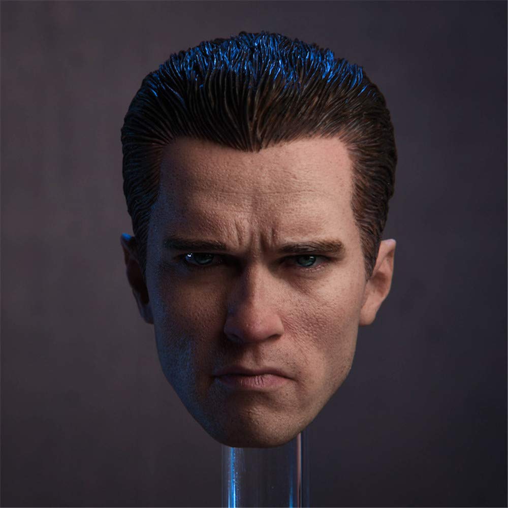 HiPlay 1/6 Scale Figure Doll Head, Handsome, Hard-Boned Male Head, Pre-painted, Compatible with TBLeague/JIAOUDOLL Bodies, HS015 (B)