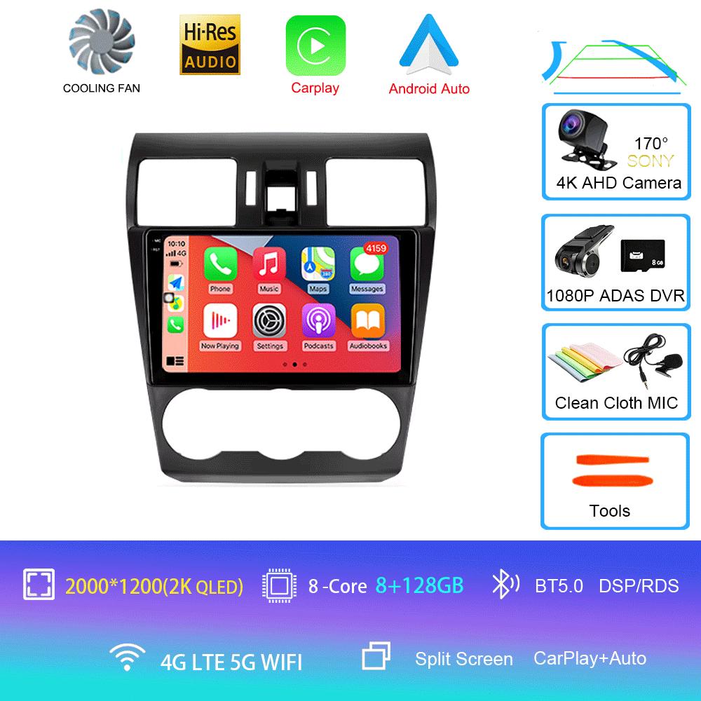 Car Radio Android 14 For Subaru Forester 4 SJ XV 2012-2015 4G Multimedia Video Player Navigation GPS Carplay 360 Camera
