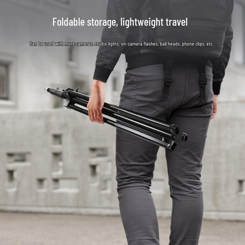 Suporte de Luz para Fotografia Ajustável de 2,8m com Suporte de Mola para Softbox e Flash