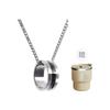 Calvin Klein Gale Transfer Contrast Color Pendant Three-Color Clavicle Chain True Me Ring Dual-Purpose Multi-Color LH-KJ7MBN3001-Dark gray & steel F