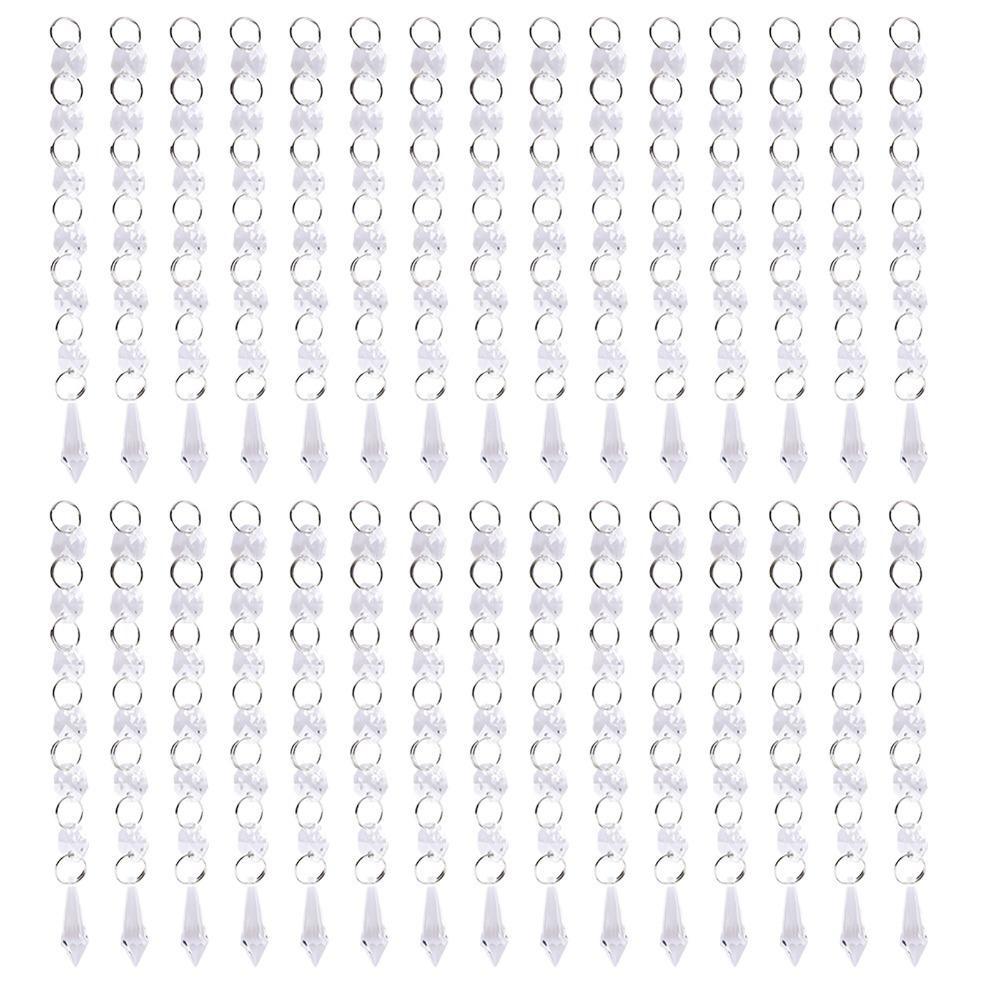 30pca Transparent Clear Crystal Strands DIY Craft Acrylic Hanging Crystals  Home Decoration